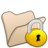 Folder beige locked Icon